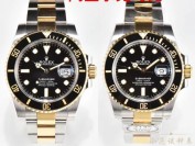 <strong>高仿劳力士水鬼复刻表做工怎么样?C厂间金黑水鬼对比正品</strong>
